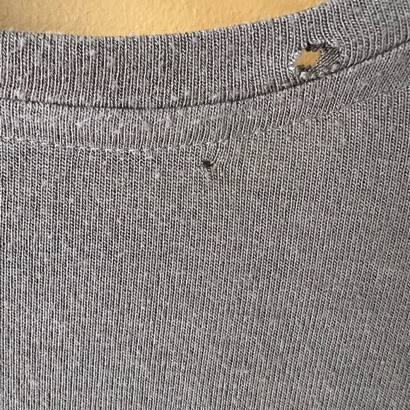 Susanne Karlsson Women’s Grey Distressed Sweater Short Sleeve Tee Size XS - Picture 6 of 8